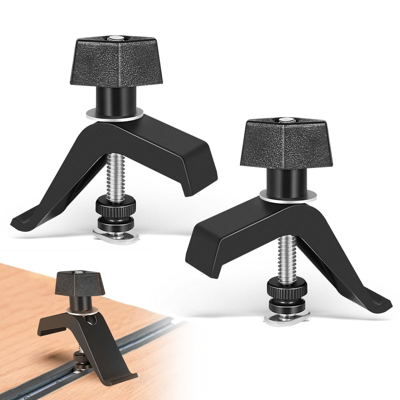 [Australia - AusPower] - Track Clamps Compatible with Kreg KMA7520 – Replacement Clamping Kit for Clamp Trak, Accu-Cut, and Universal Trak Systems – 2-Pack 