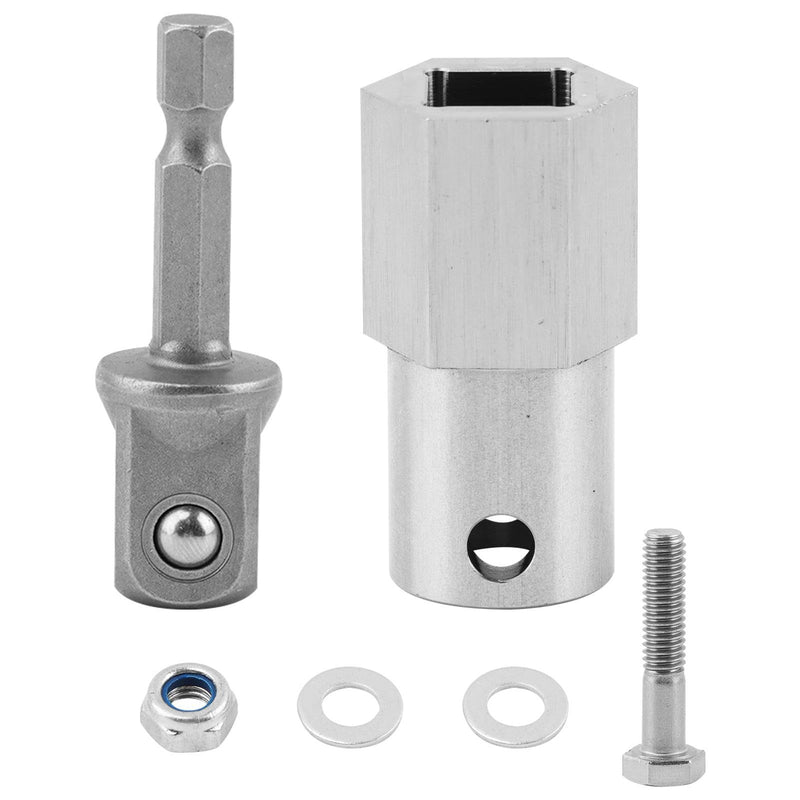 [Australia - AusPower] - Upgraded Stainless Steel Trailer Jack Drill Adapter with Top Wind Crank Handle and Cordless Drill Adapter - 1/2 Inch Socket Adapter Bit Included 