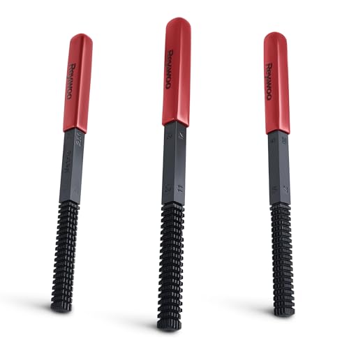 Reywoo 3-Pc Heat-Treated Thread Restorer File Set, Metric SAE UNC UNF 3 PC in UNC UNF Metric Sizes