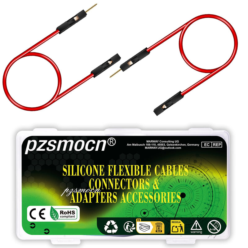 [Australia - AusPower] - Silicone Flexible Jumper Wires Breadboard 24AWG 20cm Long 40 Sets / 120 Pcs for Dupont 2.54 mm Pitch Connector 1-Pin Black Male-Female Header Solderless Electronic Adapter Ribbon Cable 1-Pin Female to Male Black with Cable 
