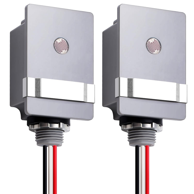 [Australia - AusPower] - Retisee 2 Pcs Photocell Sensor for Outdoor Light 120vac 50/60 Hz Waterproof Dusk to Dawn Photoelectric for Back Yard Lightening Compatible with Incandescent/compact Fluorescent/halogen/led (Classic) Classic 