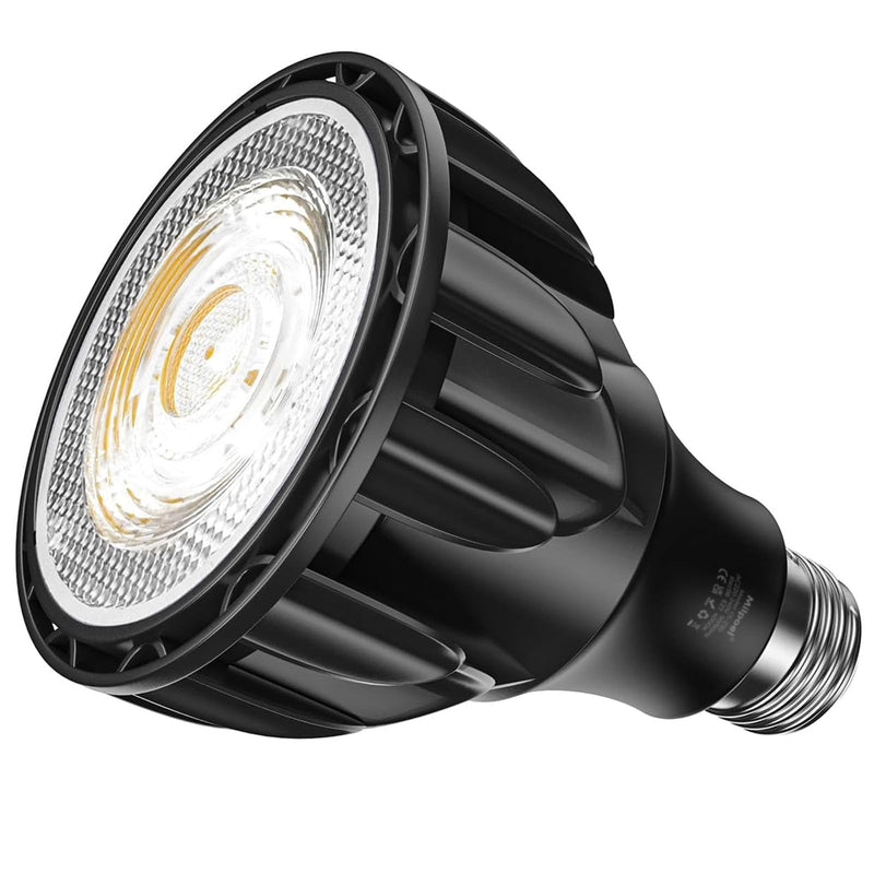 Milpoel LED Plant Lamp Full Spectrum E27 for Indoor Plants, Grow Light, Greenhouse, Garden (Black, 30 W, 4000 K)
