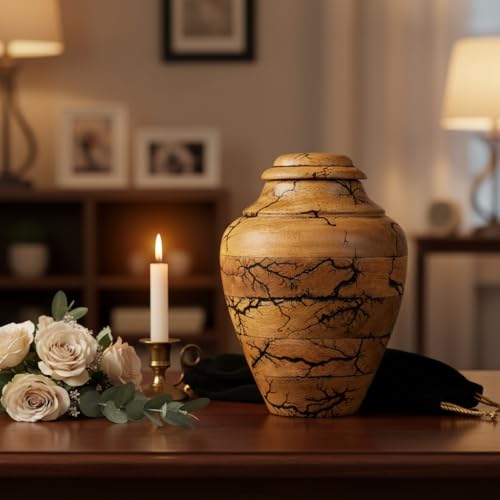 Small Dog Cremation Urn for Ashes, Pet Memorial Keepsake Urn with Paw and Heart Design, Black Resin Dog Urn for Small Pets, 30 Cubic Inches