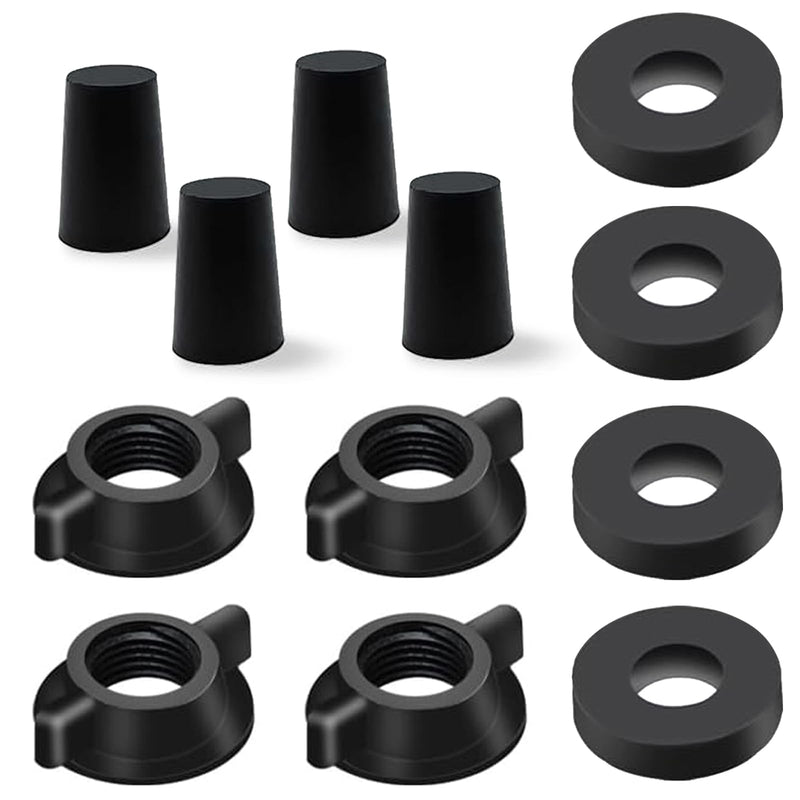 [Australia - AusPower] - Replacement Kit for Berkey® Water Filter System Elements - 4 wing nut, 4 Washers & 4 water filter hole plugs Compatible with Berkey® Gravity Water Filter System and Black Activated Carbon Filters 