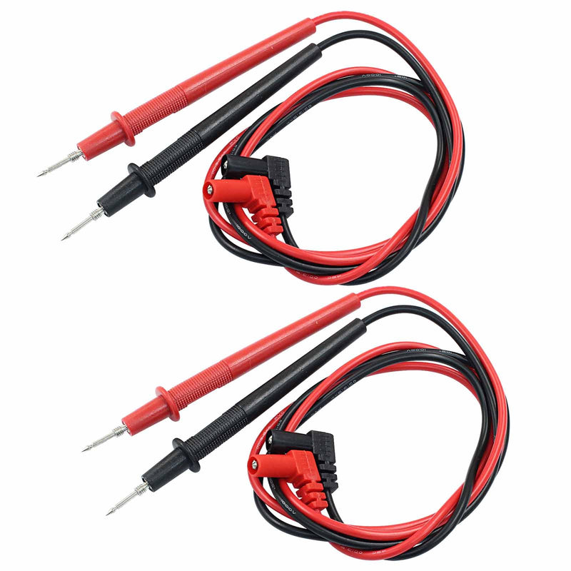 [Australia - AusPower] - Zorfeter 2pcs 85cm Long Multimeter Test Leads, CAT III 1000V 10A Digital Multimeters Cables, Right Angle Banana Plug Electrical Test Lead Probe Cable(Black, Red) 