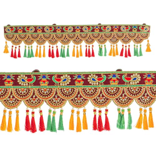 Toran Bandanwaar Decoration Traditional Decorative Hanging for Wall Door Home Temple Festival Wedding Function Party Décor and Gifting (Kalash) Kalash