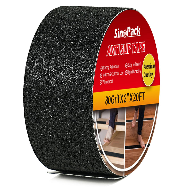 [Australia - AusPower] - Anti Slip Tape Black 2 in x 20FT Non Skid Tape for Stairs Outdoor Indoor, Best Grip Non Slip Strips Tape High Traction Adhesive for Stairs Step 2 IN X 20 FT 1 