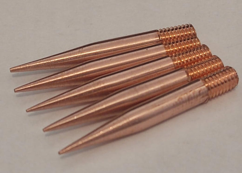 Soldering Tips Set 5 Pieces - 99.99% Pure Copper - M4 Screw Thread - Precise Shape - No Coating - Compatible with Parkside, LUX, ZD, Niteo - Extra Durable