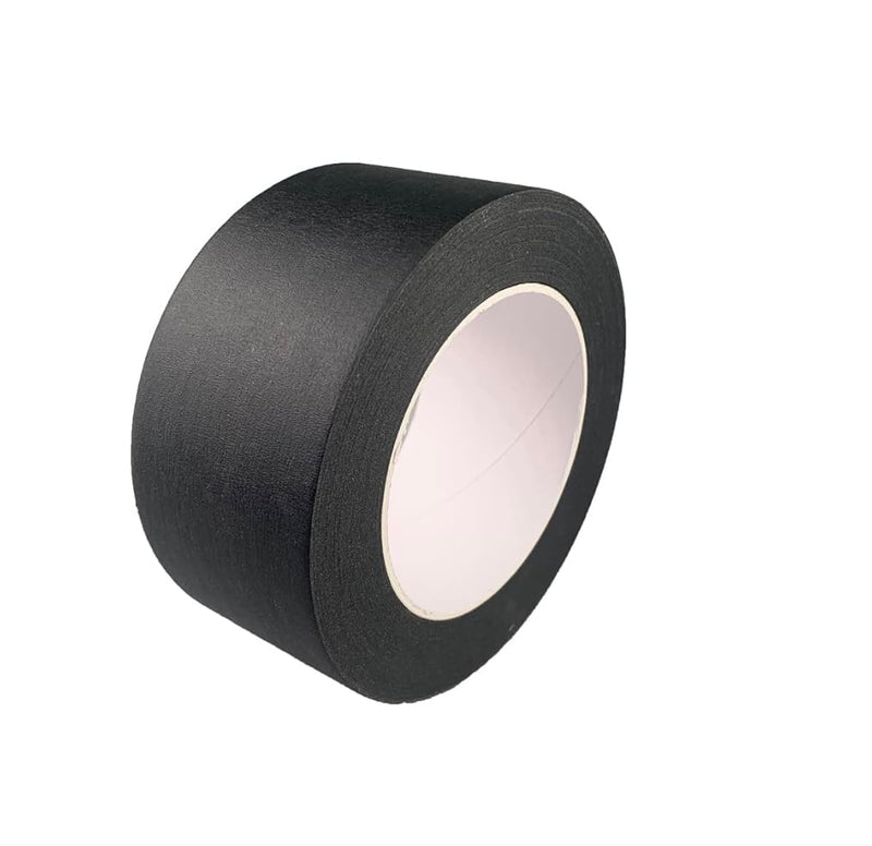 Black Painters Tape – 2 Inch x 60 Yard Matte Finish | Strong Adhesive, Easy Tear, Residue‑Free Masking Tape for Crafts, Labeling & Color Coding Black 1