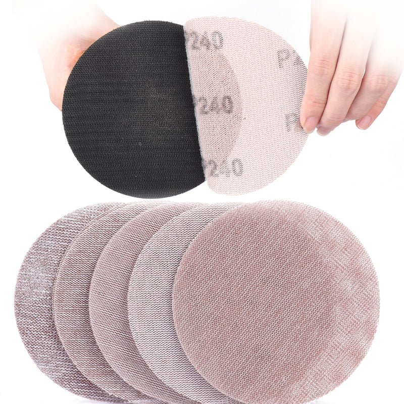Sanding Mesh 125 mm, Grit 80 to 400 Sanding Net Set | Efficient Dust Removal Abranet for Wall Sander, Mesh Sandpaper for Wood, Metal, Car, Paint Mix grit