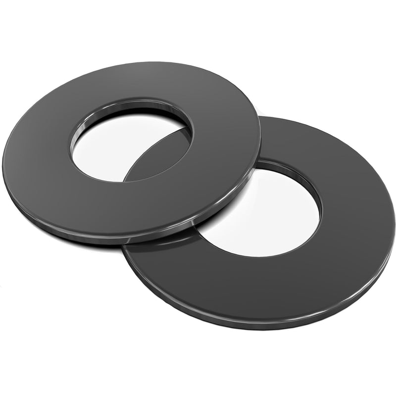[Australia - AusPower] - 100PCS 1/4" Black Stainless Steel Flat Washers, Metal Washers for Screws and Bolts, Black Zinc Plated 1/4" 