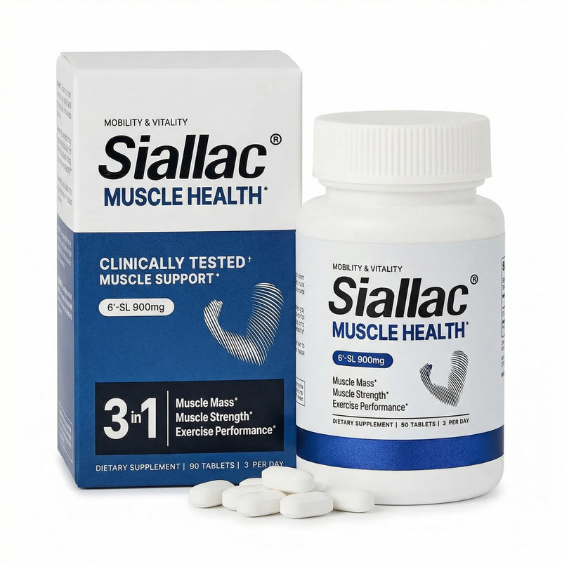 Muscle Health - Made in USA - Enhance Muscle Mass & Strength, Fast Workout Recovery, Reduce Fatigue & Boost Exercise Performance, 6-Sialyllactose (6-SL), 900mg, 90 Tablets (1 Pack) 90 Count (Pack of 1)