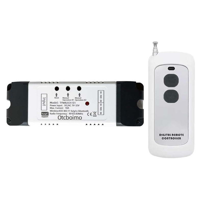 WiFi Smart Linear Actuator Motor Controller, Forward and Reverse Relay, DIY Switch for Smart Home Automation, Tuya APP / RF433Mhz 328FT Remote Control, Timer, (DC5V 12V 24V 32V)