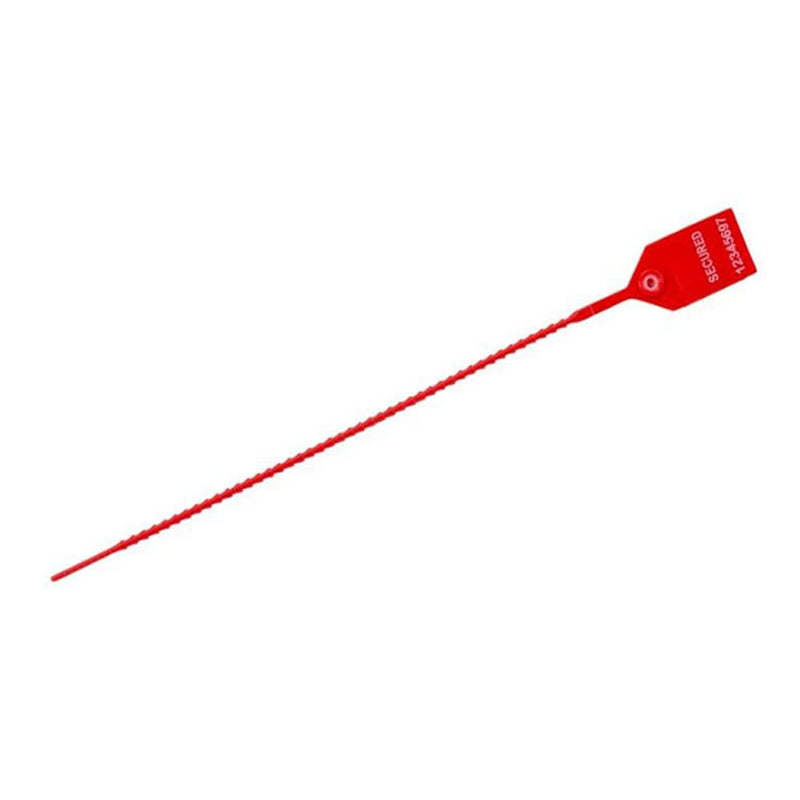[Australia - AusPower] - Beaded Pull Tight Security Seals - Adjustable, UV Resistant, High-Density Polyethylene Seals for Secure Locking - 15" Length, 100-Pack, Red 15" (100 Pack) 