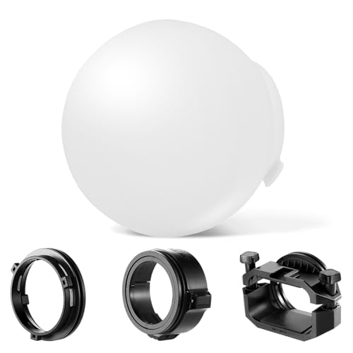 Neewer CRS6 Softbox Diffusion Dome with 3 Adapter Rings, Compatible with Godox V1 Z2PRO Z3R Round Head Flash and Square Speedlite Z880 and More, Mount for Video Light MS60B MS60C MS150B