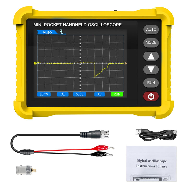 Oscilloscope AP-250K - 2.8 Inch TFT Handheld Digital Oscilloscope Portable Oscilloscope for the Automotive Industry, 2.5 MS/s High Sampling Rate, 250 kHz Bandwidth, Trigger Function Auto/Nomal/Single