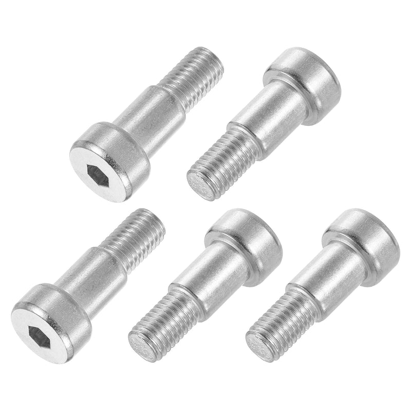 uxcell 6Pcs 304 Stainless Steel Shoulder Bolt 12mm Shoulder Dia 16mm Shoulder Length M10 Thread Hex Socket Shoulder Bolts for Textile Hydraulic Injection Molding Machinery Industries 12mm x 16mm 6