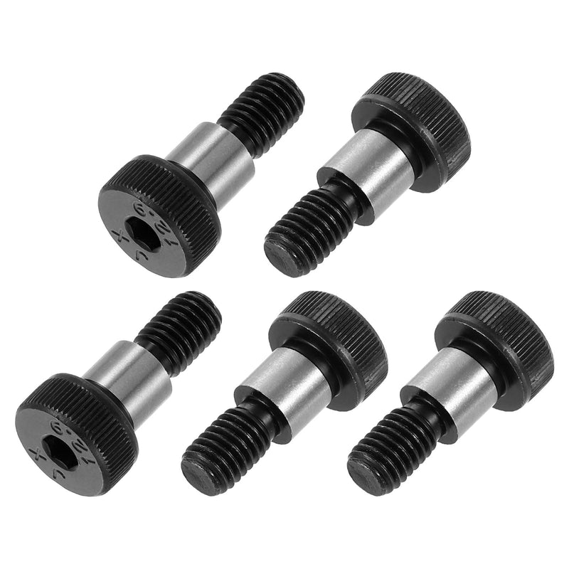 [Australia - AusPower] - uxcell 6Pcs Alloy Steel Shoulder Bolt 10mm Shoulder Dia 10mm Shoulder Length M8 Thread Hex Socket Shoulder Bolts for Textile Hydraulic Injection Molding Machinery Industries 