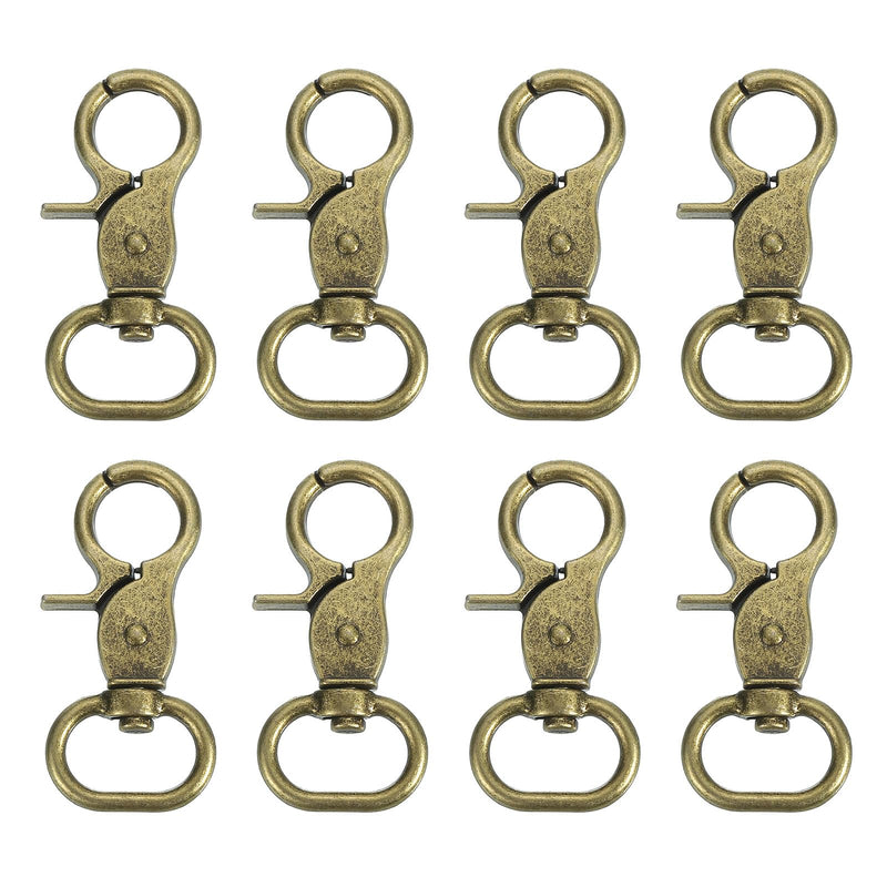 [Australia - AusPower] - uxcell 8Pcs Swivel Snap Hook, 20mm(3/4") Trigger Snap Heavy Duty Metal Lobster Claw Clasp Lanyard Clips for Straps Bags Belting Leathercraft, Bronze 