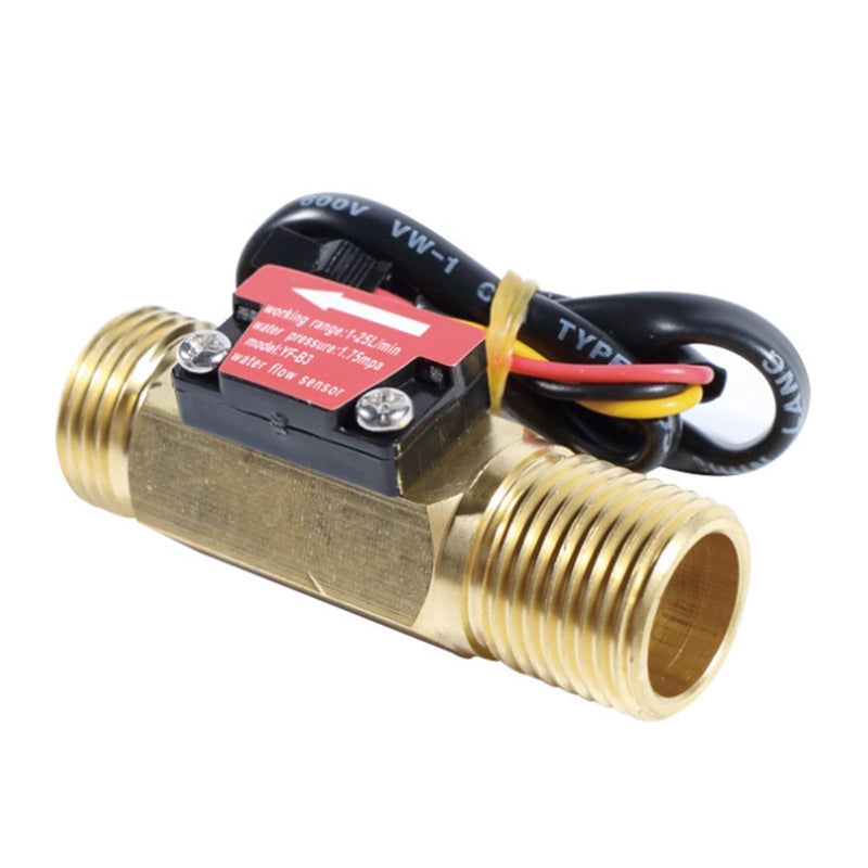 G3/4 Water Flow Sensor, Flow Sensor Water 3/4 Inch Flow Meter | Water Flow Hall Sensor Flow Switch Water Flow Switch 1-30L/min