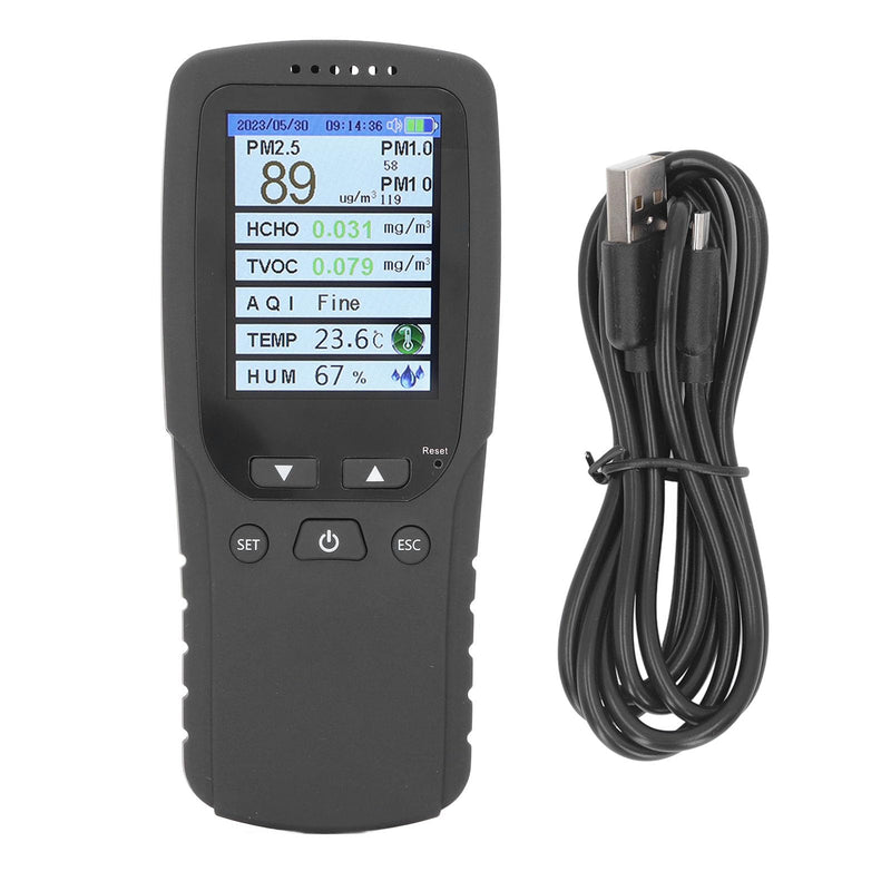 Air Quality Monitor Screen Air Quality Monitor, Air Quality Detector Lcd Pm10 High Precision Pm2.5 Pm1.0 2.8 Inch Dm106 Indoor Air Quality Meters
