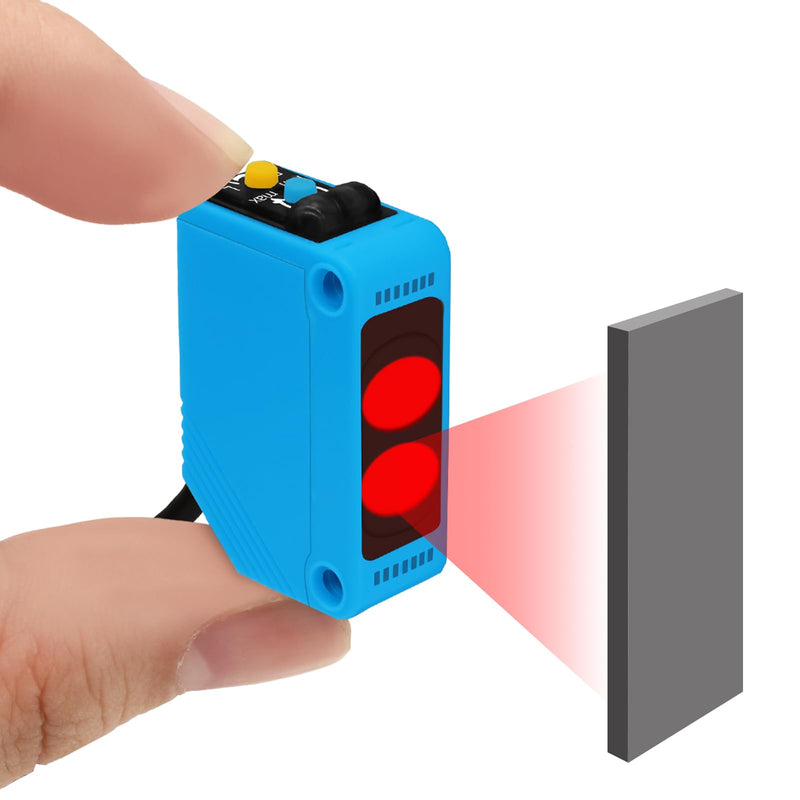 [Australia - AusPower] - Micro Photoelectric Sensor Switch PNP NO+NC,DC10-30V,Distance:80cm/31.52'', AE3Z-D81,Reflective photovoltaic Sensor,Garage Parking sensors,Infrared,Beam mini Small 