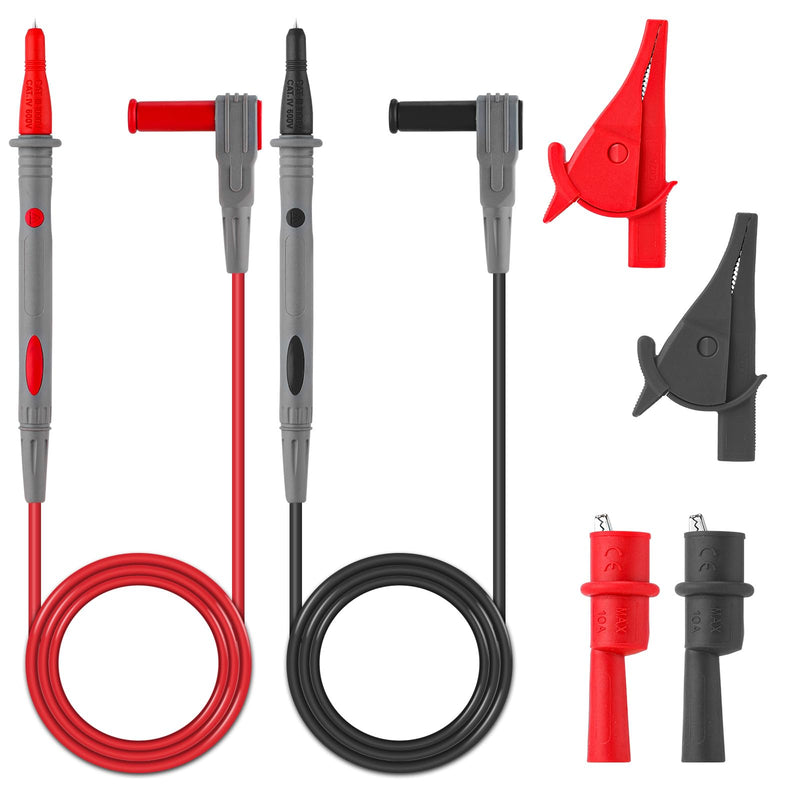 [Australia - AusPower] - 6pcs Multimeter Automotive Test Leads Kit, Banana Plug Test Leads with Needle Probe, Multimeter Leads Kit with 2mm & 4mm Alligator Clips for Digital Electrical Multimeter Testing Set 
