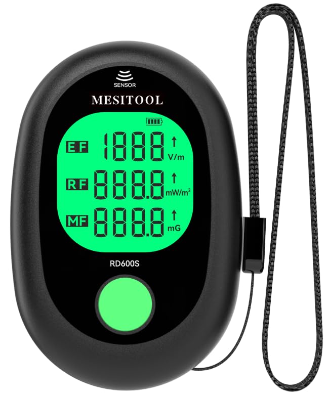 [Australia - AusPower] - EMF Meter Digital Electromagnetic Field Radiation Detector Hand-held LCD 3 in 1 EMF Detector for EF/MF/RF,5G,WiFi for Home, Office and Outdoors (600S) 600S 