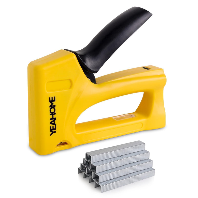 [Australia - AusPower] - YEAHOME Light Duty Staple Gun, Upholstery Staple Gun with 1000PCS JT 21 Staples of 5/16 inch, Stapler Gun for Wood, Classroom, Crafts, DIY, Decoration 