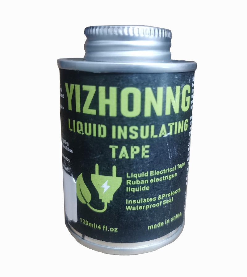[Australia - AusPower] - Liquid Electrical Tape Waterproof Liquid Wire Insulation Rubber Quick-Drying High Temperature Black, Flame Retardant black 125ml 
