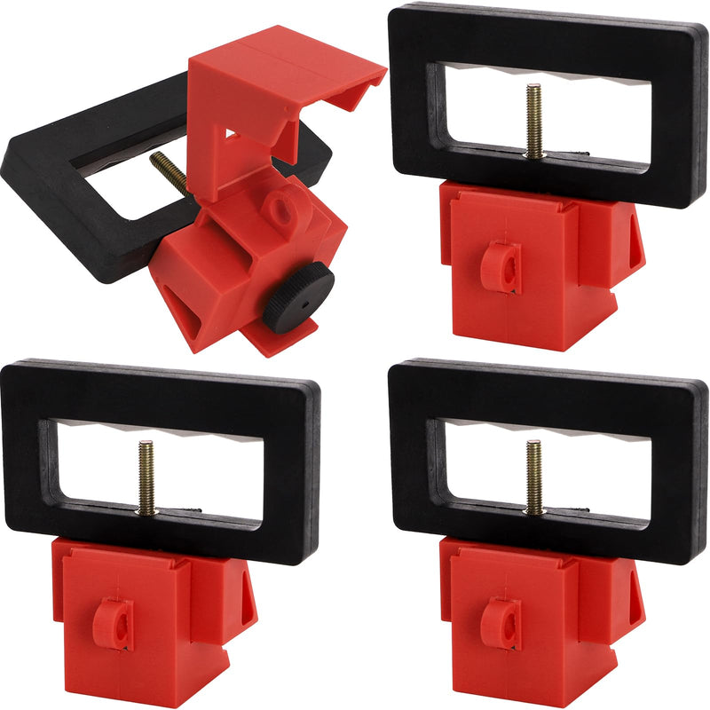 [Australia - AusPower] - WUWEOT 4 Pack Circuit Breaker Lockout Device, 480/600V Clamp-on Breaker Lock Out Device, Extra Large Universal Single & Multi Pole Circuit Interrupter, No Lock Needed 