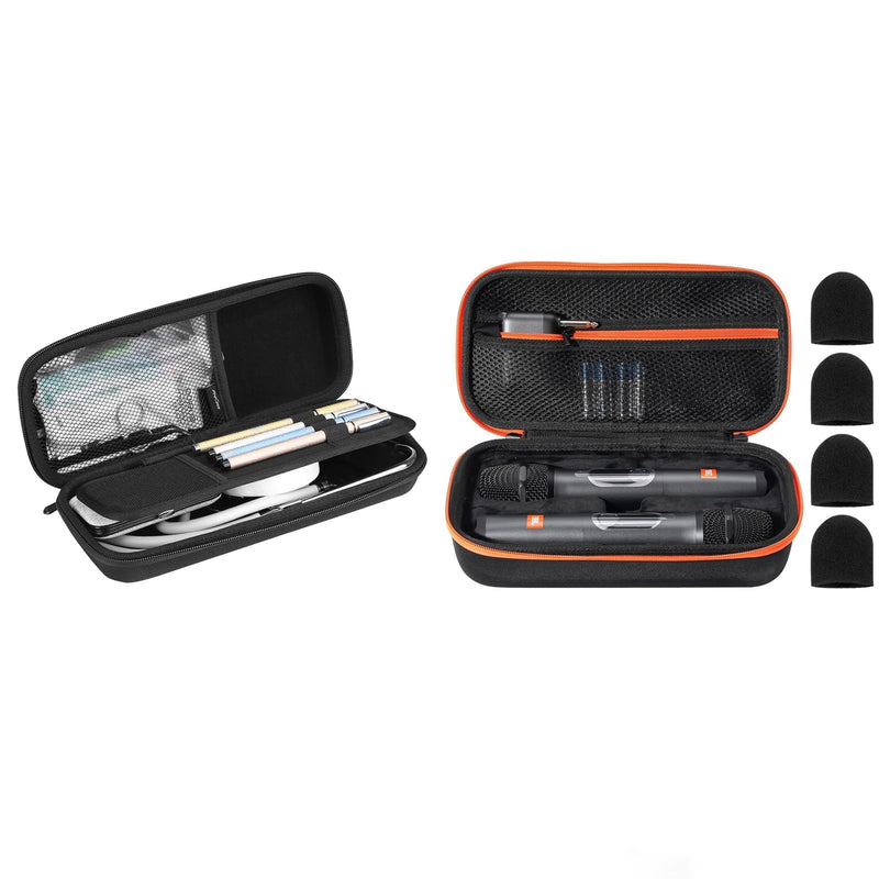 [Australia - AusPower] - ProCase Stethoscope Hard Carrying Case Bundle with Microphone Case for JBL Speaker Wireless Two Microphone System 