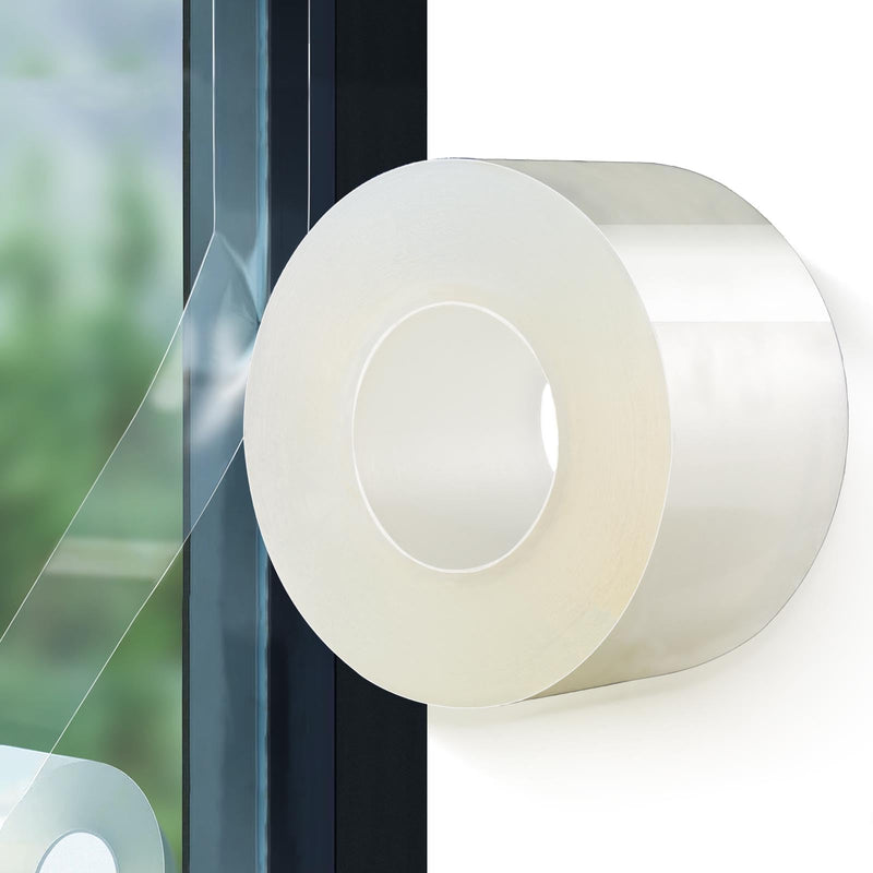 [Australia - AusPower] - 2 Inch x 33 FT Nano Window Weather Sealing Tape, Weather Stripping Residue-Free Clear Windows Insulation Tape, Clear Watherproof Seal, AC, Doors - Heavy Duty Adhesive (Winter Ready) Window well covers 