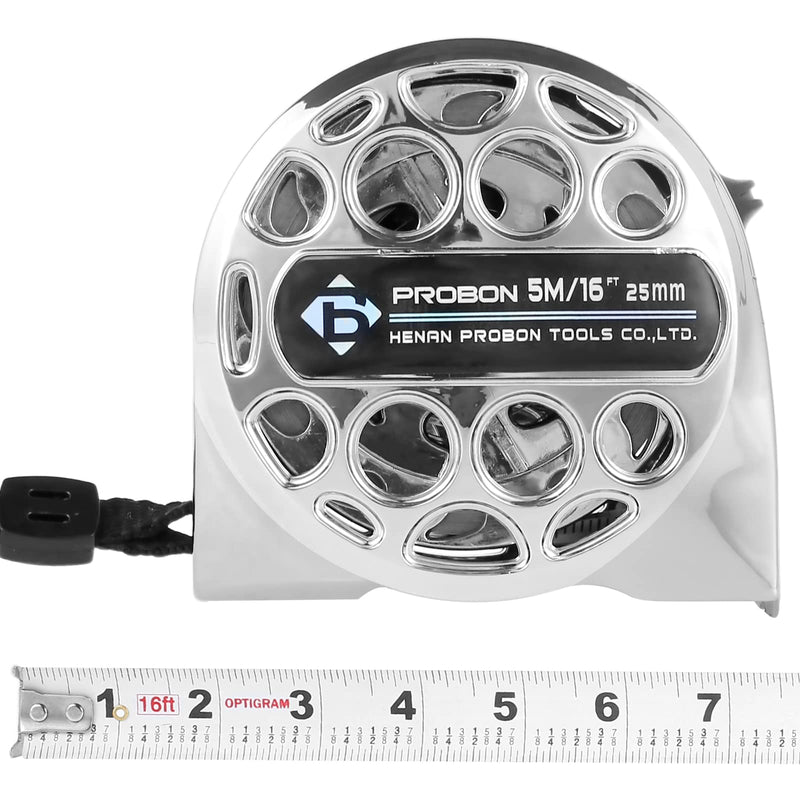 Tape Measure - 16 FT Stainless Steel Measuring Tape with Double-Sided Scale, Retractable Waterproof Tape Ruler, Adjustable Length Measuring Tape for Household Agricultural Industrial Woodworking (5 M)