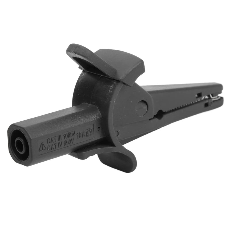 [Australia - AusPower] - Insulated Battery Clamp 20mm Opening 600V to 1000V/10A Current Test Clip for Car Trucks Electrical Projects (Black) Black 
