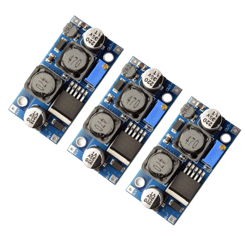 DC-DC 1.5-35V 3A Boost Buck Converter XL6009 Step Up Down Converter Voltage Regulator Power Supply Compatible with Arduino 3D Printer Sola Power Supply Electronic DIY (Pack of 3)