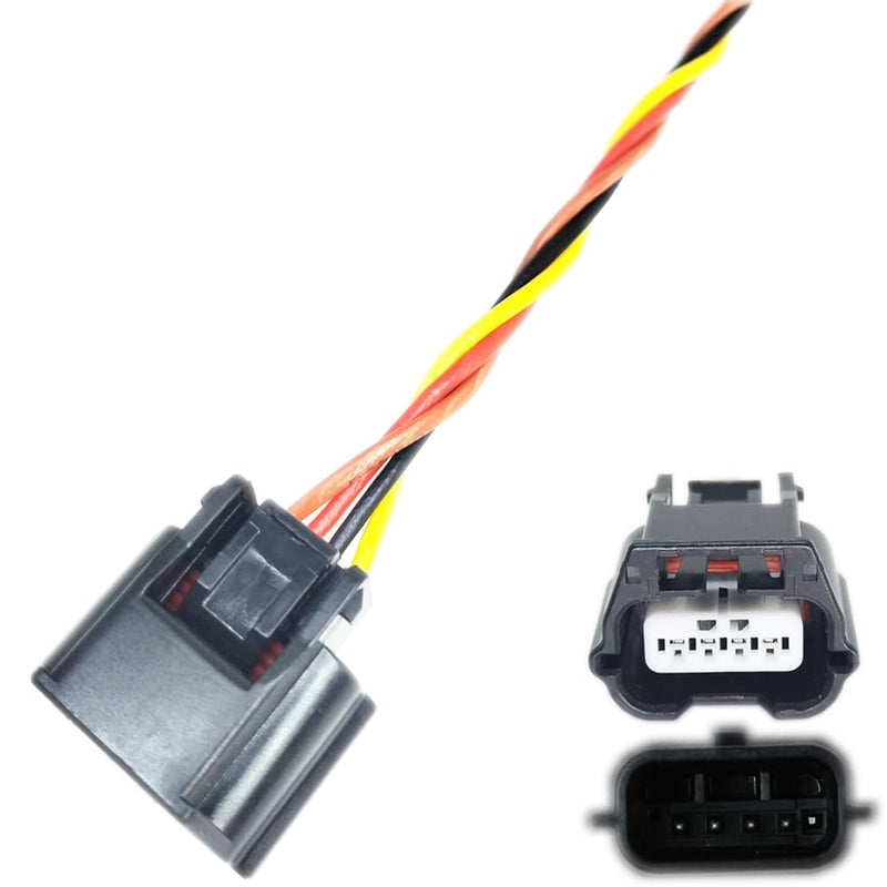 1PCS 4PIN Mass Air Flow Sensor Connector Plug Pigtail Harness 2014-2018 Replacement for Nissan Altima Juke Sentra Rogue AFH60M-48 22680-BV01A 22680-BV80B 22680-5RF0A 1000444-02 AFH60M-55