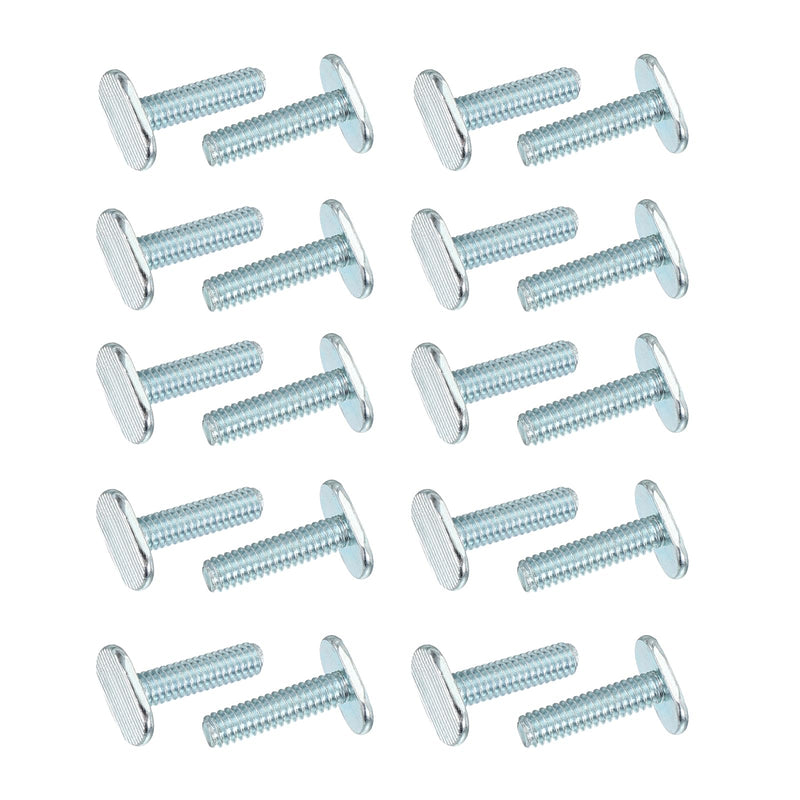 [Australia - AusPower] - PATIKIL 1/4"-20 t Track Bolts, 20 Pack 1 Inch T-Slot Bolts Kayak Rail Bolt Accessories for Universal t Track Woodworking Jigs and Fixtures, Silver 1/4"-20x1" 