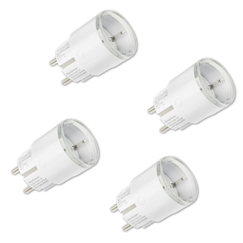 Shelly Plug S Gen3 White - WiFi Smart Socket, Power Measurement, 12 A, 2500 W, Timer, Matter Certified Plug, Heating & Cooling, Alexa & Google, No Hub Required (Pack of 4) 4 pack
