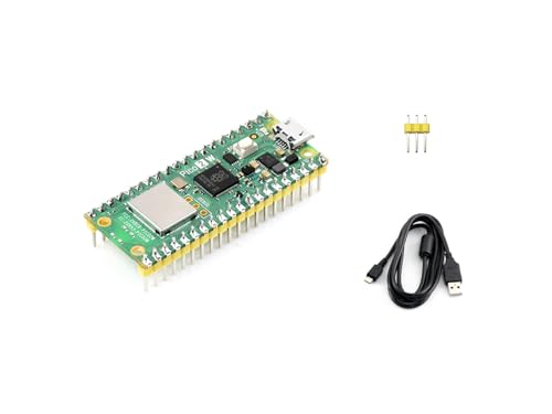 Pre-Soldered Raspberry Pi Pico 2 W with Header RP2350 Microcontroller Board Mini Board Based on Official RP2350 Chip, Supports WiFi and Bluetooth