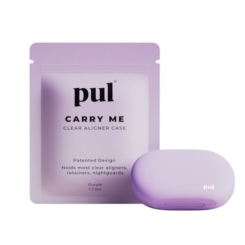 The Pultool PUL Clear Aligner & Retainer Case - Purple | Vented Compact Dental Storage Box for Invisalign and Retainer | BPA Free and Travel-Friendly Design