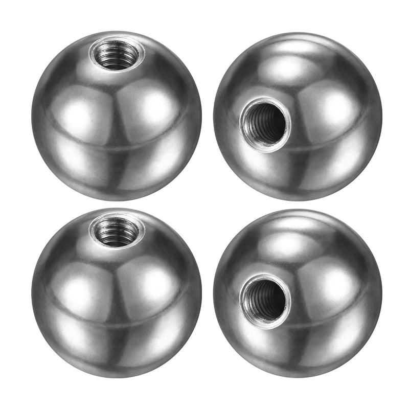 [Australia - AusPower] - 4Pcs Threaded Ball Nut Knobs, M4x15mm 304 Stainless Steel Female Thread Ball Nut Cap for Lighting Fixtures/Machinery/DIY, Round Solid Screw Cap Cover [Silver] 4 