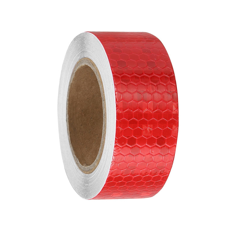 MECCANIXITY Reflective Tape, 1 Inch x 82 ft Self-Adhesive Trailer Reflector Tape Waterproof Warning Safety Sticker High Visibility Night Reflectors, Red 1 Inch x 82 Feet