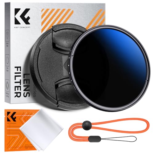 K&F CONCEPT 43mm Variable ND2-400 Lens Filter+Filter Cap+Cleaning Cloth