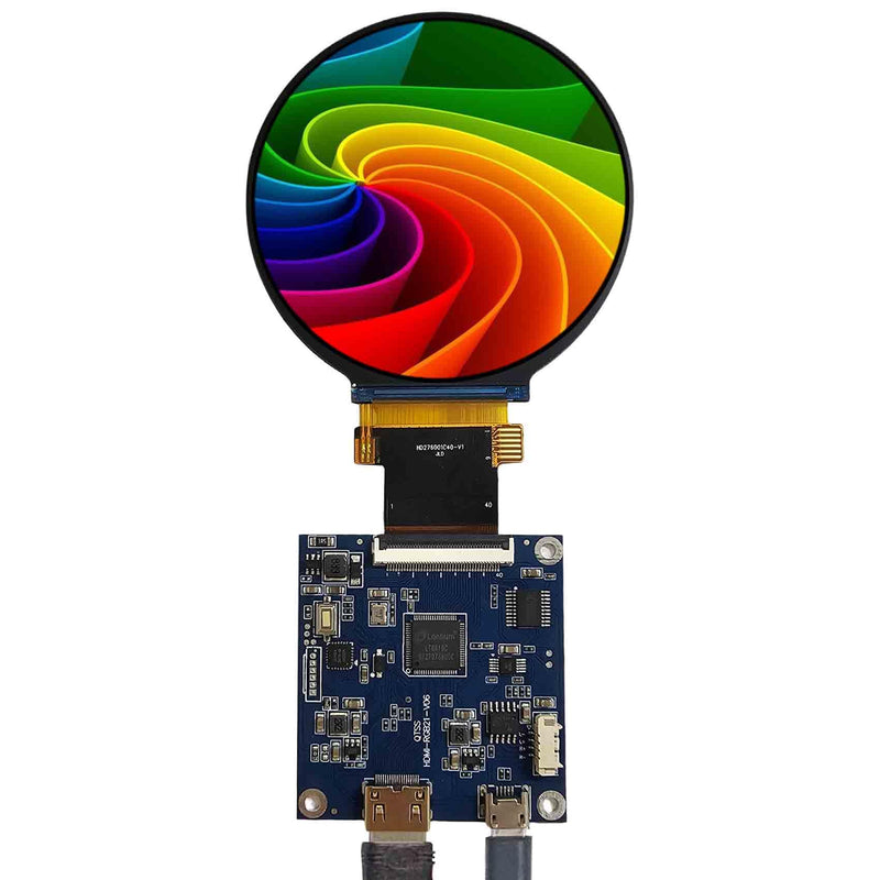 [Australia - AusPower] - 2.8 inch 480X480 IPS MIPI 330nit Circle LCD Screen and 40 pins Controller Board 2.8 inch 