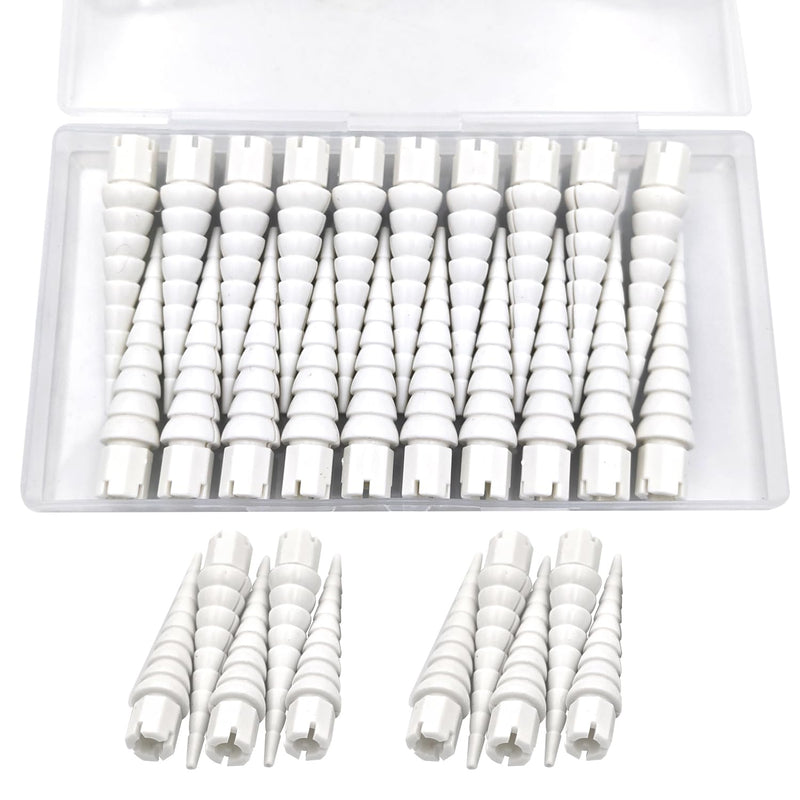 [Australia - AusPower] - White 20PCS Stripped Screw Hole Repair Anchor, Door Hinge Screw Hole Filler, Multi Use Wall Anchors, Fits Wood Screws Sizes #2 to #16 White 