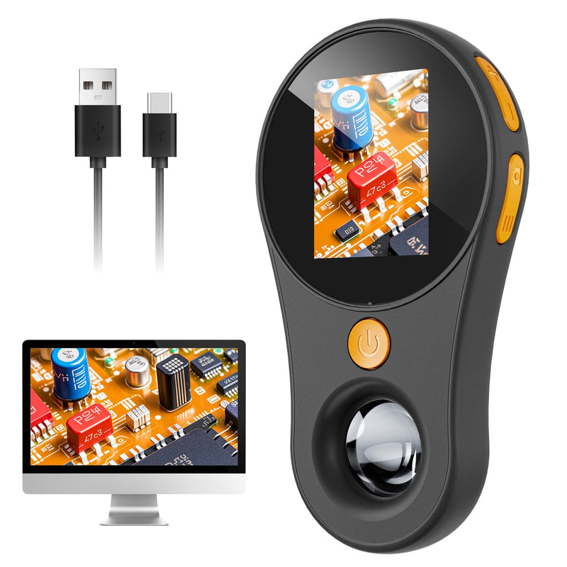 [Australia - AusPower] - Handheld Digital Microscope for Kids Adults, SKYBASIC 500X Coin Microscopes Magnifying Glass, 2" Screen Portable Pocket Soldering Microscope Camera, Children Science Educational Fun Birthday Gift Toys 