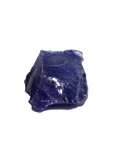 1.8"-2.5" Raw Crystals and Large 0.15lb -0.19lb Healing Stones, Rough Stone Cryatal Rock for Meditation, Cabbing, Decoration, Polishing, Wire Wrapping, Wicca & Reiki Dark Blue