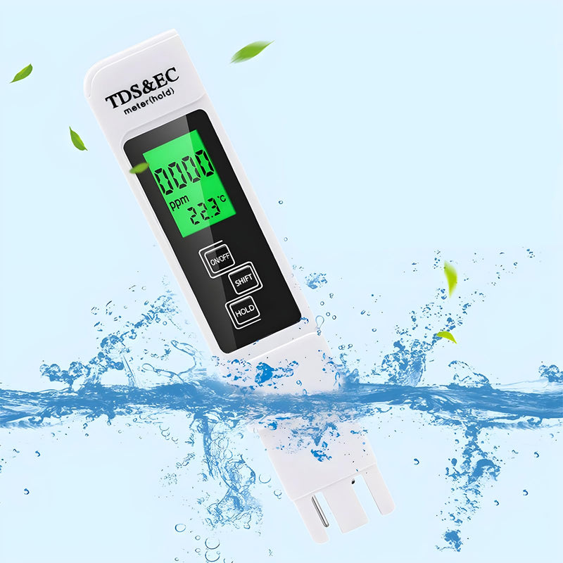 [Australia - AusPower] - TDS Meter Digital Water Tester, 2025 New Professional 3-in-1 TDS, Temperature and EC Meter (°C, °F) 0-9990 ppm, Ideal for Drinking Water, Aquariums, Hydroponics, RO/DI Systems & More 