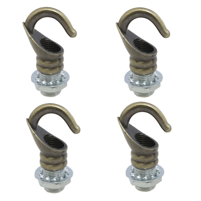 [Australia - AusPower] - Light Fixture Hooks Ring Nut Lifting Ring Nut Eye Nuts Lamp Nut M10 Thread Bronze Ring Hanging Light Ring Lighting Chandelier Replacement Parts Swag Light Kit 4 Set 